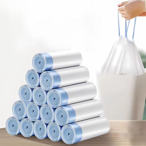 Customized Large-Sized Disposable PE Household <strong>Bags</strong> Thickened Kitchen <strong>Drawstring</strong> <strong>Garbage</strong> <strong>Bags</strong> Durable Features Silk Screen - Product Image 5