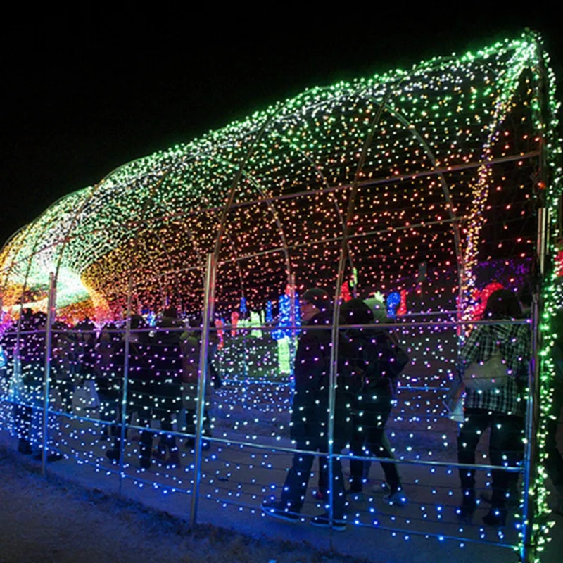 Arche d'éclairage tunnel de noël, lumières d'arc de noël dmx programmables grandes lumières de noël extérieures