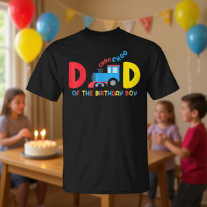 T-shirt assorti pour la famille, papa du gamin d'anniversaire, Choo Choo Train - Product Image 1