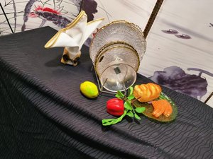 Piring buah kaca tepi tidak teratur, piring gaya Tiongkok, piring makanan penutup, piring makan malam kaca - Product Image 6