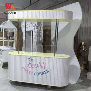 Fournitures de fête de mariage modernes lisses chariot à bonbons chariot à bonbons portable décoratif d'affaires avec Logos personnalisés - Product Image 1