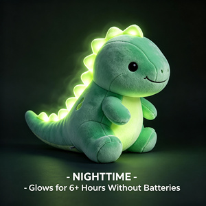 Peluche de dinosaure lumineuse sans piles, vente en gros OEM personnalisée, jouet doux pour enfant, compagnon de sommeil nocturne - Product Image 6