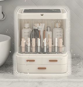 Caja Organizadora de Cosméticos C255 al por Mayor con Espejo, Cajón de Maquillaje de Escritorio, Gran Capacidad para Esmaltes de Uñas y Joyas - Product Image 6