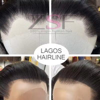 Nouvel Arrivage en Gros Perruques M Lagos Hairline en Cheveux Humains, Perruques Frontales en Dentelle Transparente 13x4, Densité 210%, Expédition Rapide