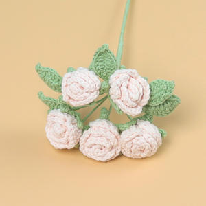 Bouquet di Rose <span class=keywords><strong>a</strong></span> Cinque Teste Lavorate <span class=keywords><strong>a</strong></span> Mano all'Ingrosso, Regali di San Valentino e Decorazioni per la <span class=keywords><strong>Casa</strong></span>, <span class=keywords><strong>Fiori</strong></span> Artificiali <span class=keywords><strong>a</strong></span> Prezzi Bassi - Product Image 3