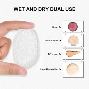 เครื่องแต่งหน้าซิลิโคนรูปใบไม้รูปหัวใจอุปกรณ์แต่งหน้าแบบมืออาชีพฟองน้ำรูปการ์ตูนแป้งพัฟซิลิกาเจลเพื่อความงาม - Product Image 6