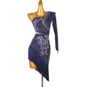Vestido de Baile de Salón para Mujer, Estilo Ritmo Latino, 100% Poliéster, para Actuaciones y Competiciones, Profesional, Rumba, <span class=keywords><strong>Cha</strong></span> <span class=keywords><strong>Cha</strong></span> Chá - Product Image 2