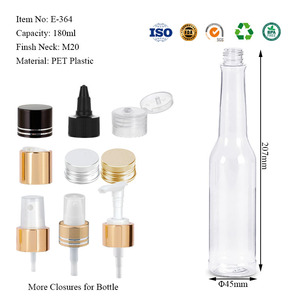 <span class=keywords><strong>180ml</strong></span> 6oz nhựa bóp chai cho nước tương Pet Ketchup dầu ô liu container - Product Image 2