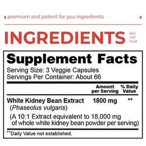 Ayuda de la fábrica Control de <span class=keywords><strong>peso</strong></span> Reducir calorías Suplemento de frijoles blancos Suplementos DE CONTROL DE CARBOHIDRATOS Cápsulas de frijoles blancos - Product Image 3