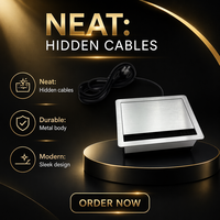 Prise de courant encastrable pour table, hub PD20W USB C, station de charge rapide, 2 prises AC, ports de charge USB pour bureau, salle de conférence