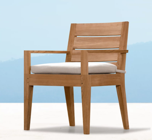 Meubles d'extérieur en bois de luxe moderne, chaise de salle à manger en teck massif, ensemble de table de salle à manger en teck pour l'extérieur - Product Image 5