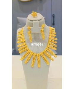 ชุดเครื่องประดับเพชร4ชิ้นชุบทองมีสไตล์สำหรับผู้หญิงดูหรูหราเก๋ไก๋สำหรับงานแต่งงานงานเลี้ยงตอนเย็นทุกวันทำด้วยมือ - Product Image 1