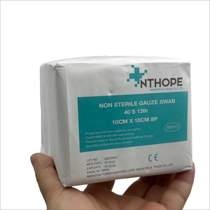 Écouvillon de gaze nantong <span class=keywords><strong>hope</strong></span>, écouvillon de gaze 10CMX10CM-8PLY moins cher et de bonne qualité - Product Image 5