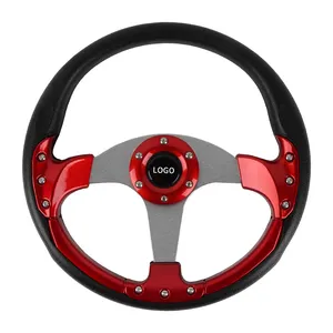 Roue de dérive universelle en matériau pu, rouge, modification de voiture professionnelle, volant classique