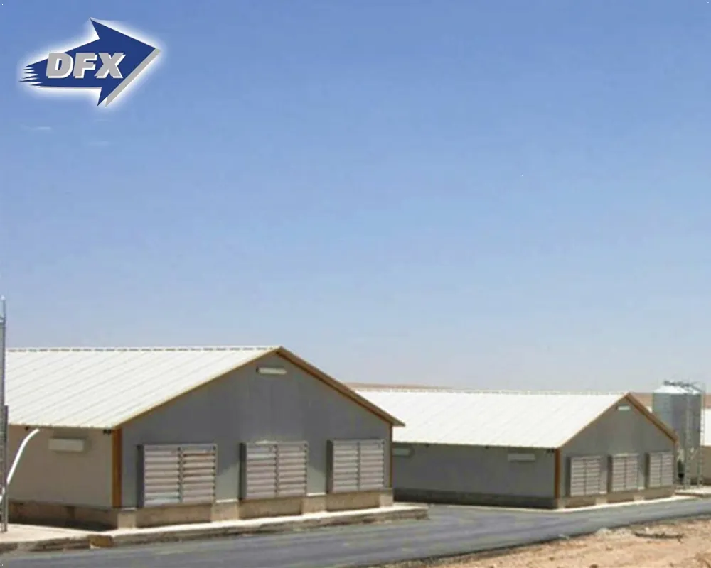 China low cost steel structure broiler poultry house construction building with slotted floors for 10000 chickens