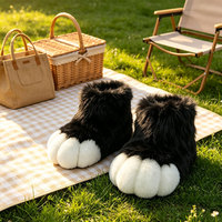 Gants de patte de Fursuit personnalisés en fausse fourrure longue, accessoire de costume à griffes d'animaux, fourniture pour événements de cosplay, pour importateurs de loisirs, OEM ODM
