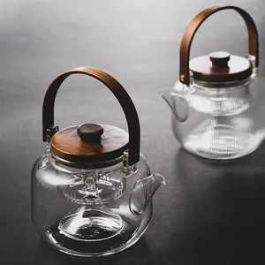 批发中国咖啡和茶具高耐热硼硅酸盐玻璃茶具炊具壶茶壶带玻璃浸泡器