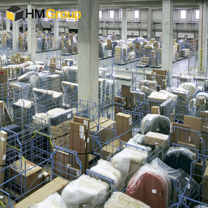 Chariot <span class=keywords><strong>de</strong></span> manutention logistique d'entrepôt, type N, à 3 côtés, empilable, cage à roulettes - Product Image 4