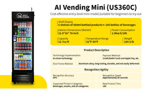 Máquina de Venda Refrigerada HAHA Vending 360 Combo com SDK, Wi-Fi, 4G, Monitoramento Remoto e Inventário em Tempo Real, Autônoma para Hospitais e Academias - Product Image 4