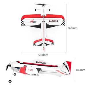 <span class=keywords><strong>Avion</strong></span> RC Radiolink A560 580mm 3D acrobatique à aile fixe, 6 modes, portée de 4 km, moteur brushless, télécommande, prêt à voler (RTF) pour débutants - Product Image 5