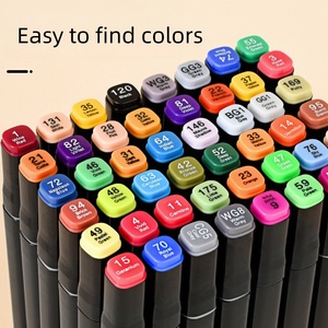 Cao Cấp Kép <span class=keywords><strong>Tip</strong></span> Rượu Đánh Dấu Thiết Lập 60/80/120/168 Màu Sắc Vĩnh Viễn Mực Phác Thảo Vẽ Nguồn Cung Cấp Nghệ Thuật Số Lượng Lớn - Product Image 2