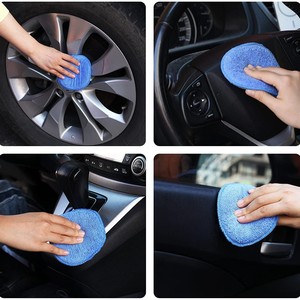 Almohadilla de microfibra para aplicación de cera para coche de Amazon, superficie lisa y duradera de 5 pulgadas para limpieza de neumáticos, encerado y pulido - Product Image 5