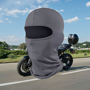 Masker Ski wajah penuh pria, tahan angin helm Liner Balaclava satu lubang untuk berkendara dan Ski perlindungan matahari - Product Image 5