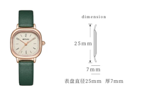 Montre de luxe pour homme, étanche 30M, verre luminescent, bracelet en cuir 14mm, boîtier en acrylique, fermoir papillon, quartz, style business