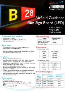 Tablero de letrero iluminado con LED personalizable de calidad superior Diseño delgado de guía de aeródromo compatible con ICAO/FAA/IEC - Product Image 3
