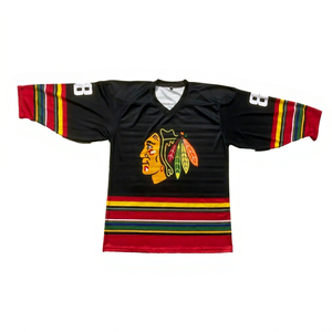 Jersey de Hockey sobre Hielo Personalizado con Logotipo Profesional, Transpirable, Manga Corta, 100% Poliéster, Unisex, MOQ Bajo Disponible - Product Image 1