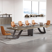 Mobilier de bureau contemporain Coin du président PDG Boss Ensemble de table de bureau de luxe en forme de L Bureau de travail de direction