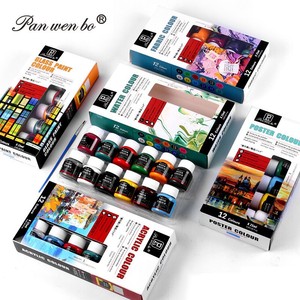 25ml Acrylfarben-Set Glas Vidrio 12 Farben Deckende Pigmente für Werbetafeln Stoff Kunst Holz Bastelbedarf - Product Image 4