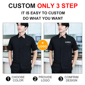 New Customized Logo Hotel Work Clothes Oil Resistant and Stain Resistant Shirts Unisex Waiter Shirts Waiter Shirt Uniform - Product Image 4
