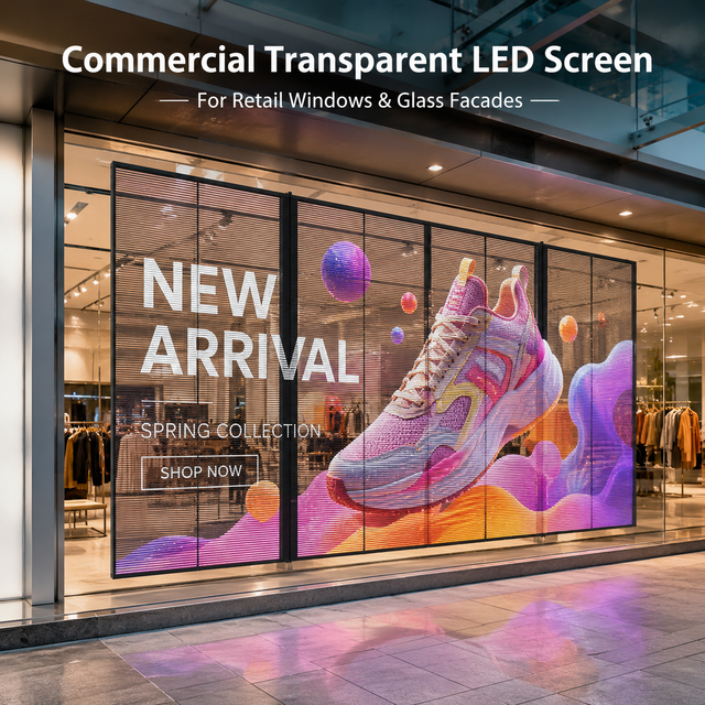 Window Outdoor Adhesive Transparent LED hd Flexible Indoor Glass Led Display Screen Video Wall Transparent Led
