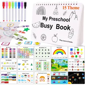 Mijn Eerste Drukke Boek Printable Voorschoolse Activiteit Home School Middelen Montessori Materialen Voorschoolse Speelgoed Flashcards