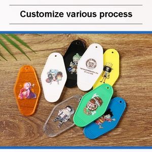 Wholesale Blank Motel Hotel Plastic <b>Key</b> <b>Chain</b> Custom Glitter Fashion Cute Plastic Keychain - Product Image 4