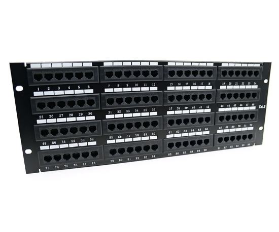 24 Port Cat6 Patch Panel 19 Inch Rack Mount RJ45 Keystone UTP Coupler Telecom Parts for Networking