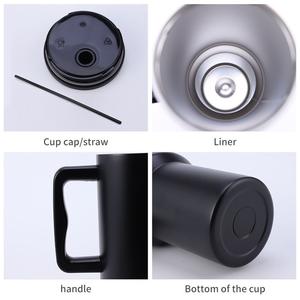 Vaso Térmico <span class=keywords><strong>de</strong></span> Acero Inoxidable 304 <span class=keywords><strong>de</strong></span> Doble Pared con Asa, Antiderrames, <span class=keywords><strong>de</strong></span> Gran Capacidad (40oz), con Popote, para <span class=keywords><strong>Coche</strong></span>, Venta al por Mayor - Product Image 5