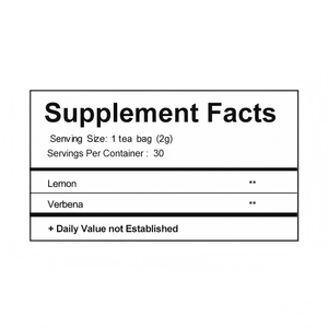 ชาสมุนไพรออร์แกนิก OEM เลมอนเวอร์บีน่า คาล์ม เบลนด์ เฮลท์ ที ช่วยดีท็อกซ์ ผ่อนคลาย กลิ่นหอมสดชื่น ชนิดใบชา บรรจุ 30 ซองชาในกล่อง - Product Image 4