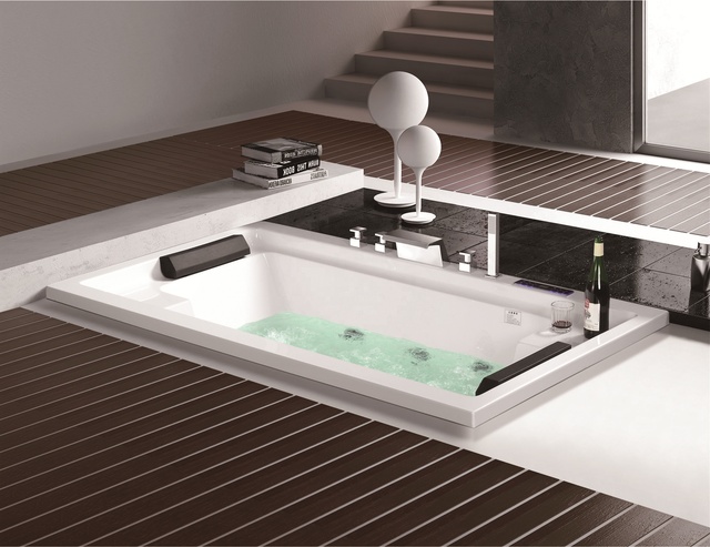 Modern Hot Plastic Tub Bathtub Manufacturers Embedded Drop in Massage Bathtub for Sale