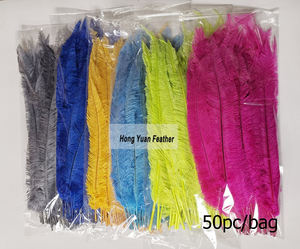 Plumas de avestruz <span class=keywords><strong>Nandu</strong></span> a granel lila de 50cm para fiesta, hogar, boda, jarrón, decoración DIY, artesanía, sombrero Floral, sombrerería, accesorio para la cabeza - Product Image 2