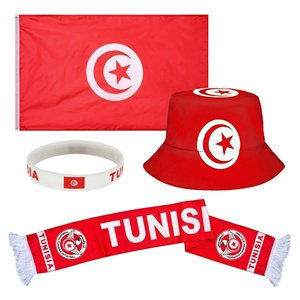 POD Tunisia &47 World Teams Flags Scarf Waistband Hats Caps Football Fan Gift Accessories for 2026 America Soccer Cup - Product Image 1