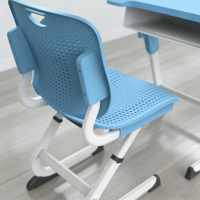 Chaise de bureau scolaire moderne, durable, réglable en hauteur, confortable pour enfants, avec structure métallique et siège en plastique, mobilier scolaire