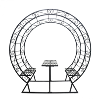 Arche en métal élégante et facile à installer, arbre de vie, pergola décorative antique en fer forgé, porte pour jardin extérieur