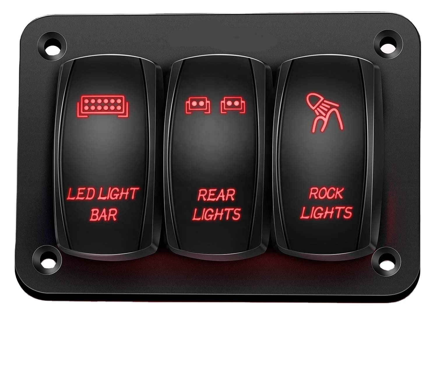 Black 6 Pin Rocker Switch 16A 250VAC on on Marine Boat Switch Rocker Switch