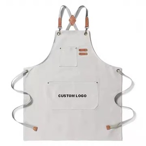 <span class=keywords><strong>Grembiuli</strong></span> da cucina in tela di pelle per donna uomo Chef Stylist grembiule Grill ristorante Bar Shop cafè bellezza chiodi Studios uniforme - Product Image 1