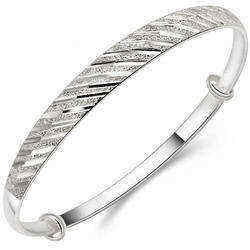 Handcrafted Pure Silver Open Kada <b>Bracelet</b> <b>for</b> <b>Women</b> Stylish Textured Silver Bangle <b>for</b> Daily Wear Festive and Gift Use - Product Image 2