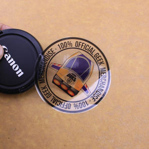 Pegatinas de marca transparente para botella, etiqueta adhesiva transparente con <span class=keywords><strong>sello</strong></span> de papel de aluminio caliente - Product Image 1