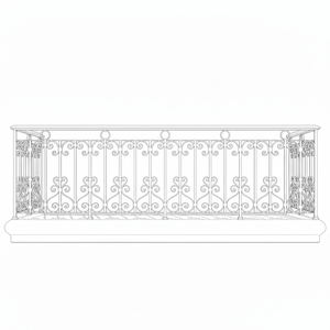 KHP Premium Wrought Iron Galvanized High Quality Supplier Balcony <b>Railing</b> <b>Outdoor</b> Anti Corrosion For Residential And Villa - Product Image 6