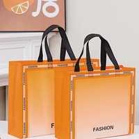 Sac fourre-tout non tissé haut de gamme et tendance, à ouverture facile, avec poignée, pour magasin de vêtements, usage quotidien en extérieur, motif lettres personnalisable